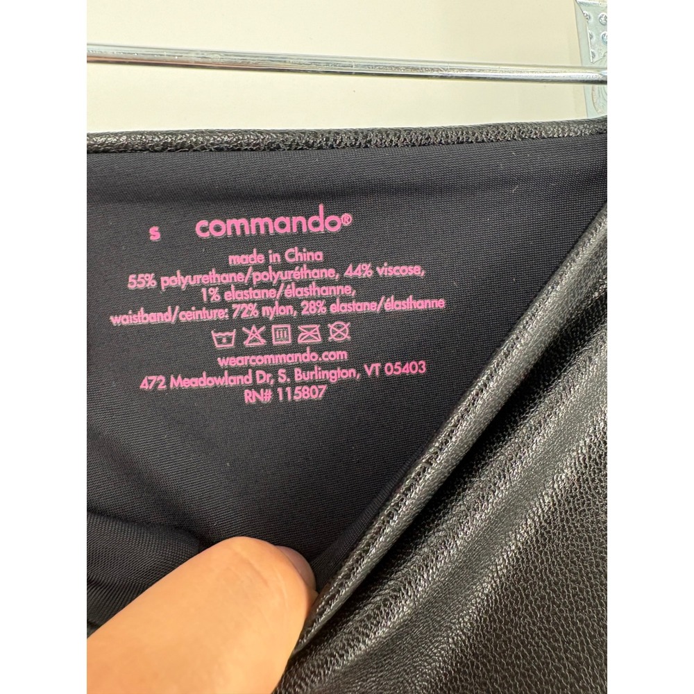 Commando Faux Leather Cropped Flare Legging Black High Rise Small NEW - Picture 3 of 4
